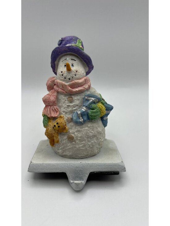 Other - Festive Snowman Figure Stocking Holder With Glitter Sparkle Details